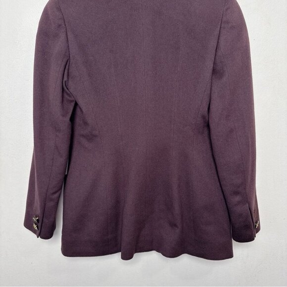 Valentino Womens 6 Felt Goldtone Button Patch Pocket Blazer Made In Italy - Picture 14 of 16